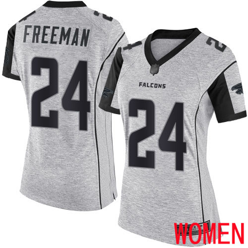 Atlanta Falcons Limited Gray Women Devonta Freeman Jersey NFL Football 24 Gridiron II